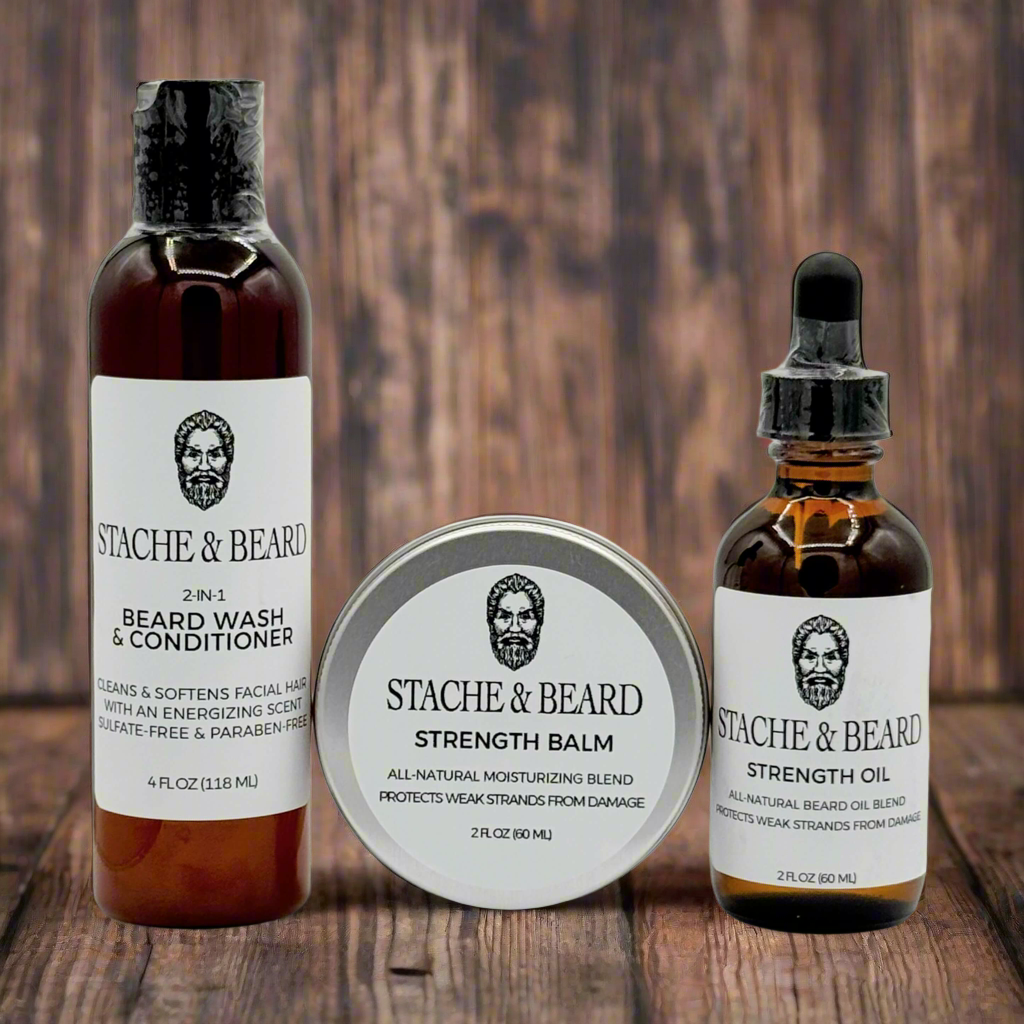 Beard strength grooming kit