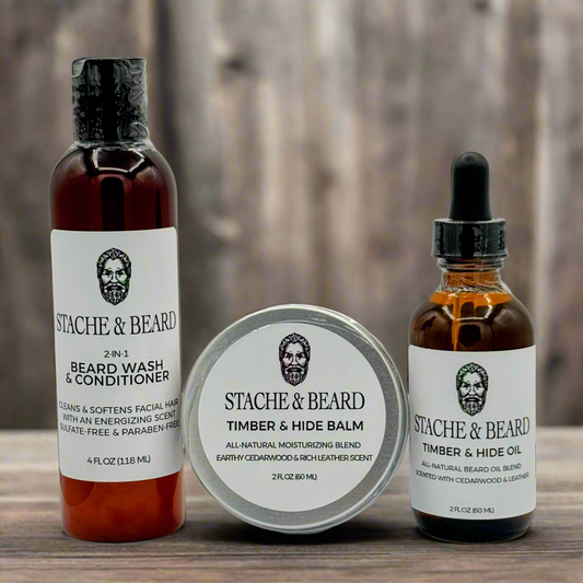 Timber & hide beard grooming kit