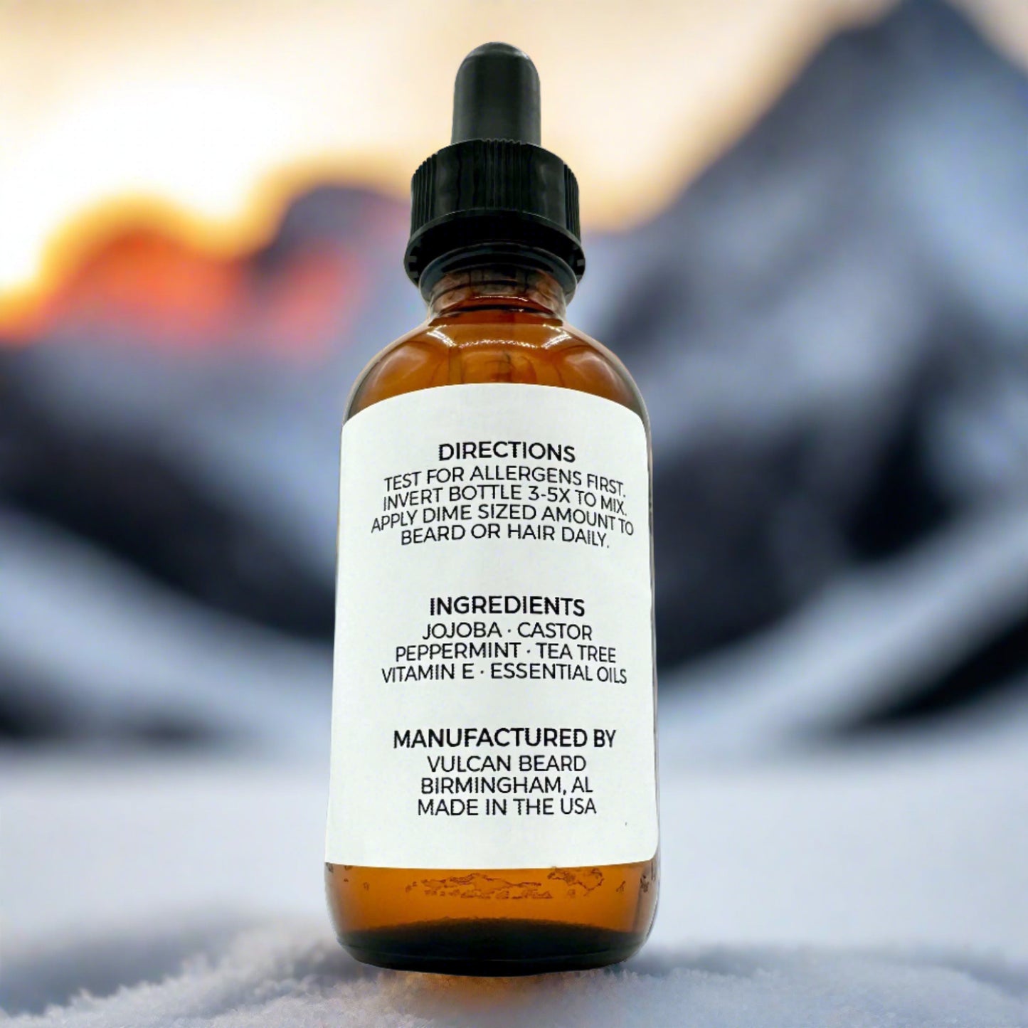 beard glacial oil back of bottle